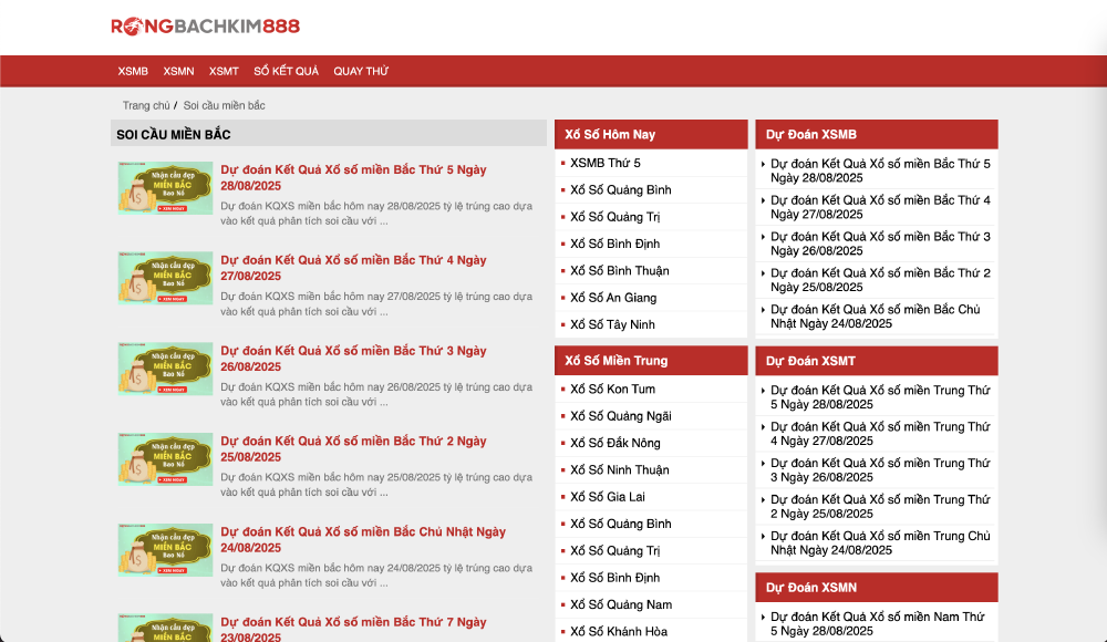 Hình ảnh chuyên mục Soi cầu miền Bắc